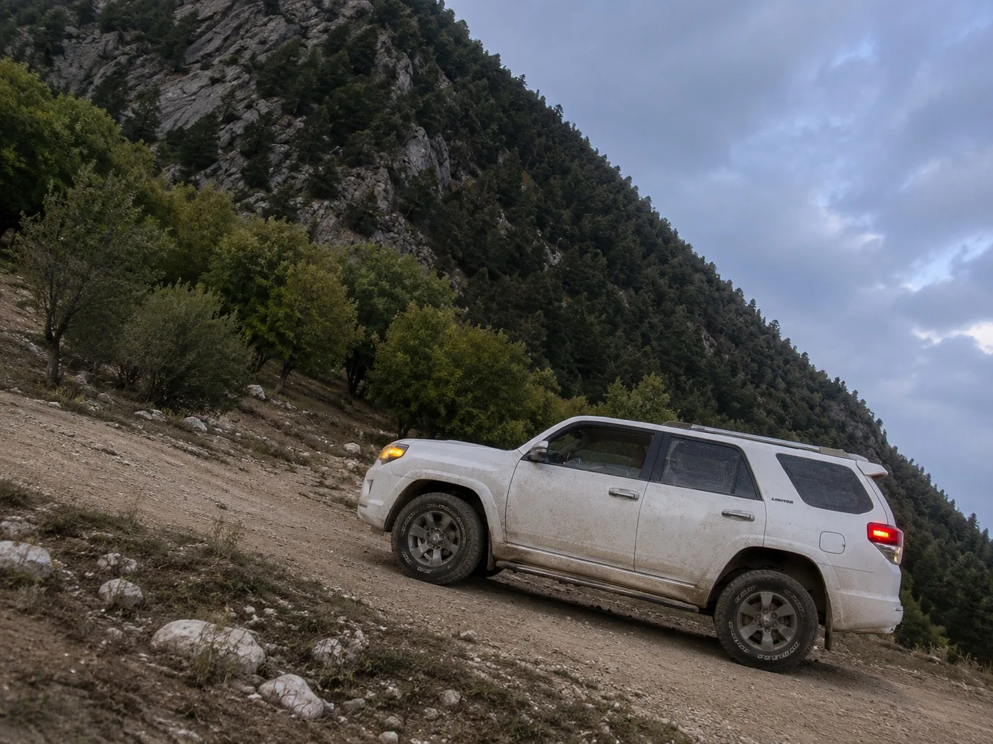 AfghanTours standard ground transport vehicle during a field visit in Afghanistan